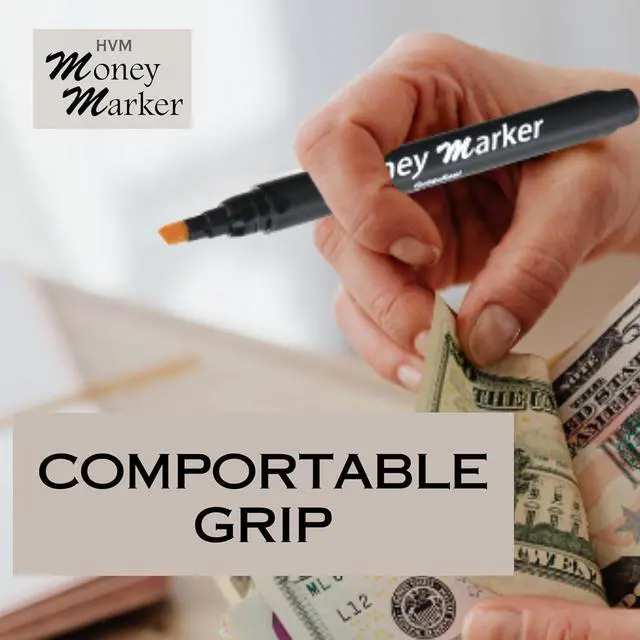 Alt view image 6 of 7 - HVM Counterfeit Money Detector Pen (5 Counterfeit Pens) | Detect Fake Bills | Money Marker Bill Detector Pen with Upgraded Chisel Tip | Universal False Currency Checker Pack