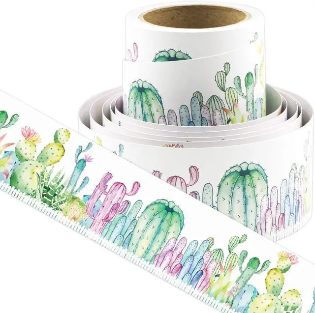Main image of Ceiba Tree Watercolor Cactus Bulletin Board Borders | Straight Border Trim, Classroom Decoration, Chalkboard, Whiteboard