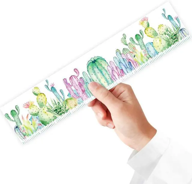 Alt view image 3 of 7 - Ceiba Tree Watercolor Cactus Bulletin Board Borders | Straight Border Trim, Classroom Decoration, Chalkboard, Whiteboard