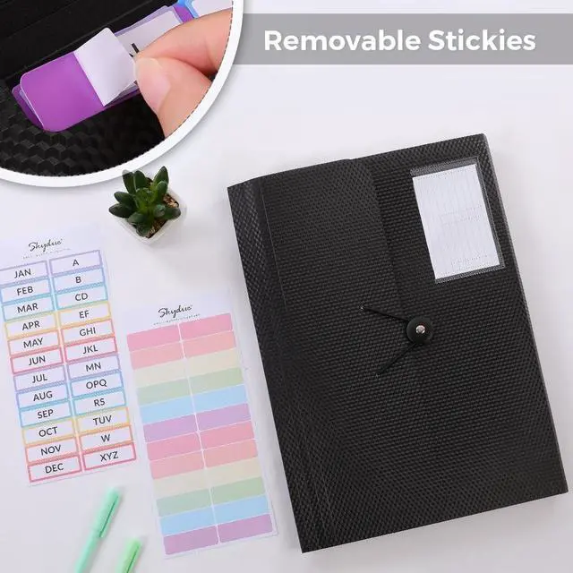 Alt view image 4 of 7 - SKYDUE Expanding File Folder, Accordion File Organizer with 13 Pockets for A4/Letter Sized Paper, Accordion Folder with Labels - Document Receipt Organizer for Office, School, Home