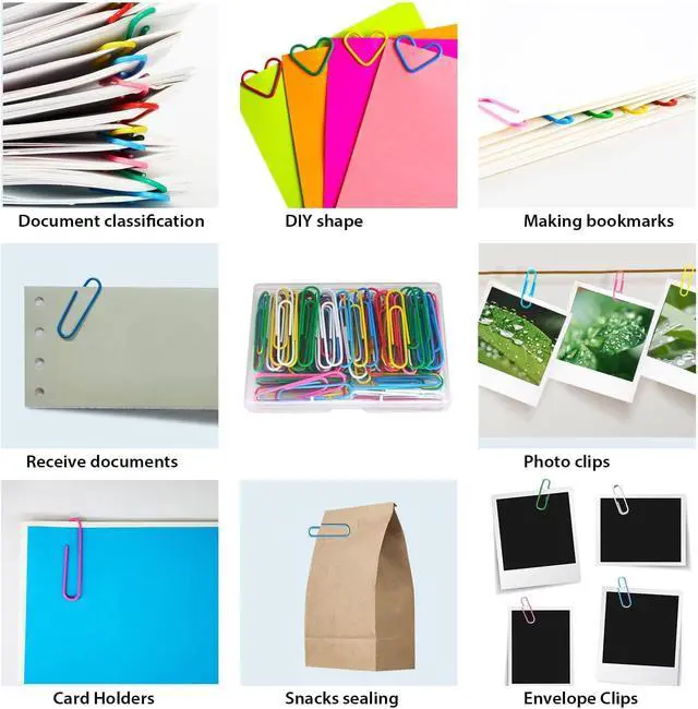 Alt view image 7 of 7 - Paper Clips, 100Pcs 2 Inch Large Paperclips Assorted Color | Coated Jumbo Reusable Big Paper Clips, Large Colored Paper Clips for Office School Document Organizing