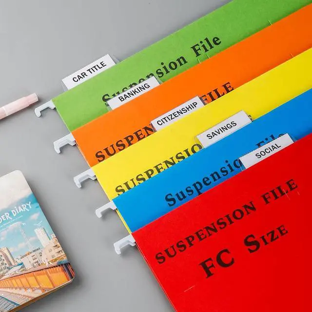 Alt view image 5 of 7 - Hanging File Folder Tabs, 30 Set Transparent File Folder Tabs with Inserts for Hanging Folders, Clear Plastic File Folder Labels Tabs for Quick Identification (30)