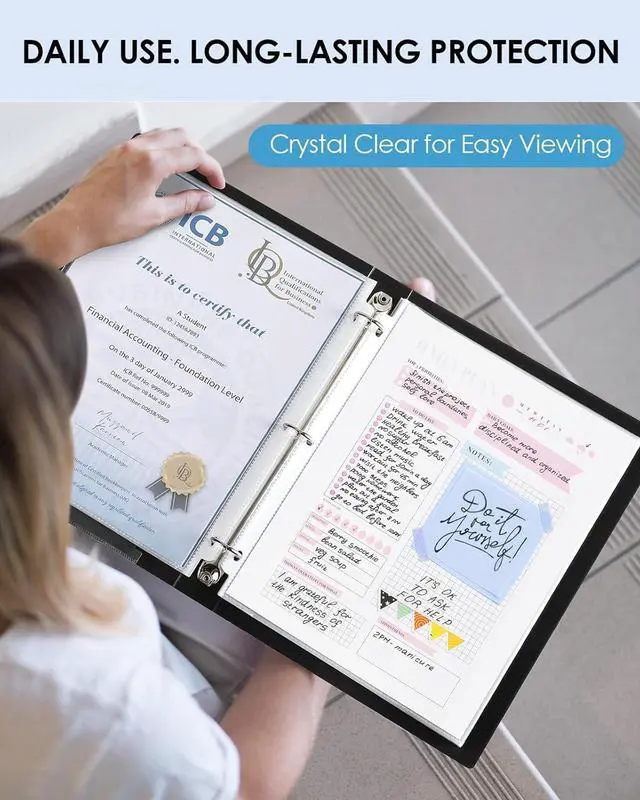 Alt view image 4 of 7 - KTRIO Heavy Duty Sheet Protectors for 3 Ring Binder 30 Pack, 8.5 x 11 | Extra Thick Clear Page Protectors, Acid-Free Letter Size Plastic Paper Sleeves, Top Loading for Office, School, Home