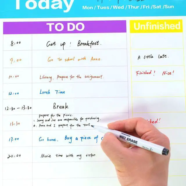 Alt view image 4 of 6 - TWOHANDS Wet Erase Markers Ultra Fine Tip, Assorted Colors,0.7mm,12 Count | Low Odor, Extra Fine Point, For Office, Home, or Planning Dry Erase Board, 20703