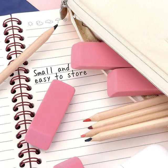 Alt view image 5 of 7 - Tamaki Large Erasers, Pink, Pack of 6 | Pencil Erasers for Drawing, Artist Eraser