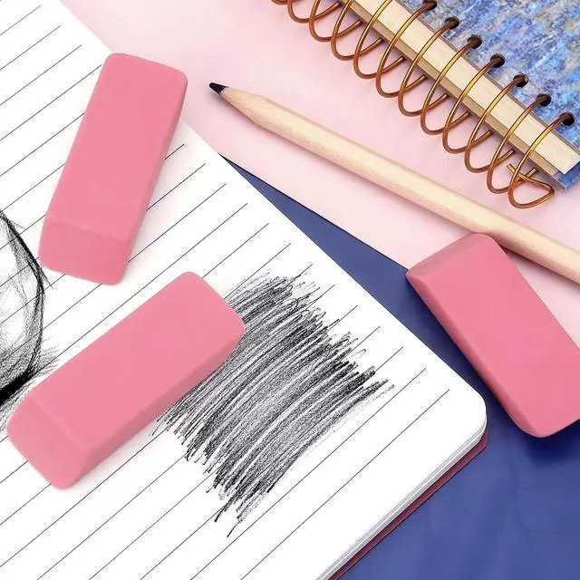 Alt view image 7 of 7 - Tamaki Large Erasers, Pink, Pack of 6 | Pencil Erasers for Drawing, Artist Eraser