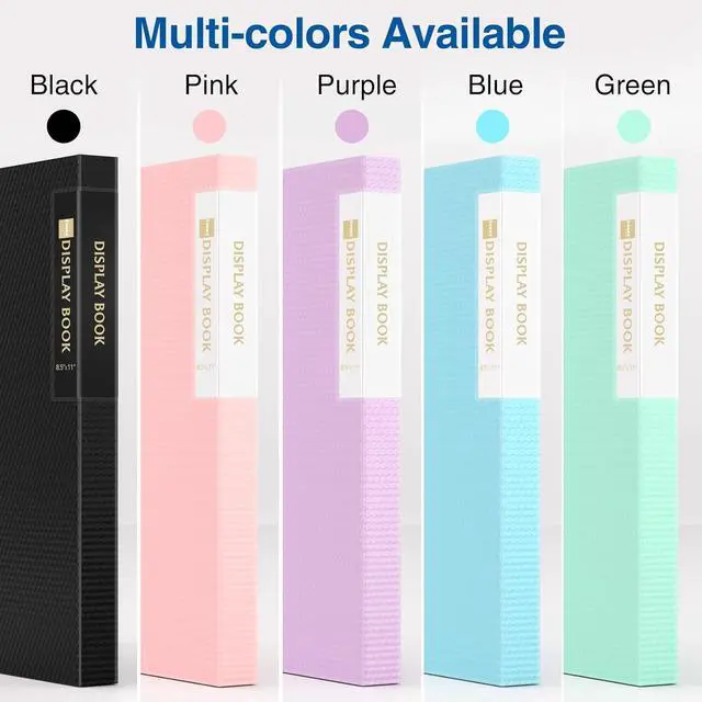 Alt view image 6 of 7 - Sooez Binder with Plastic Sleeves 30-Pocket, Displays 60 Pages, 8.5"x11" | Presentation Folders with Clear Sheet Protectors, Art Portfolio Binder for Certificate & Office Project Folder