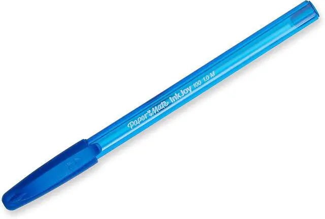 Alt view image 2 of 5 - Paper Mate InkJoy 100ST Ballpoint Pens, (1.0mm) Medium Point, Blue, Box of 12 (1951256)