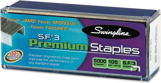 Main image of Swingline 35440 S.F. 3 Premium Chisel Point 105 Count Half-Strip Staples 5000/Box