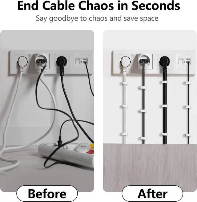 Alt view image 3 of 7 - Jadaol Cable Clips 100Pcs 8mm Nail in Clips for Round Ethernet Cables Wall Clips Cable Tacks Electrical Wire TV Cable Speaker Wire Coax Clips Cable Nails for Cords Cat5/Cat5e/Cat6/Cat7 RJ45 Cord Clips