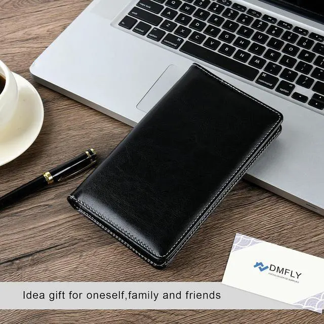 Alt view image 7 of 7 - Leather Professional Business Card Holder Organizer Book - 300 Card Capacity Premium PU Folder with Soft Cover, Name Card Credit Cards Binder for Men/Women, Elegant Black