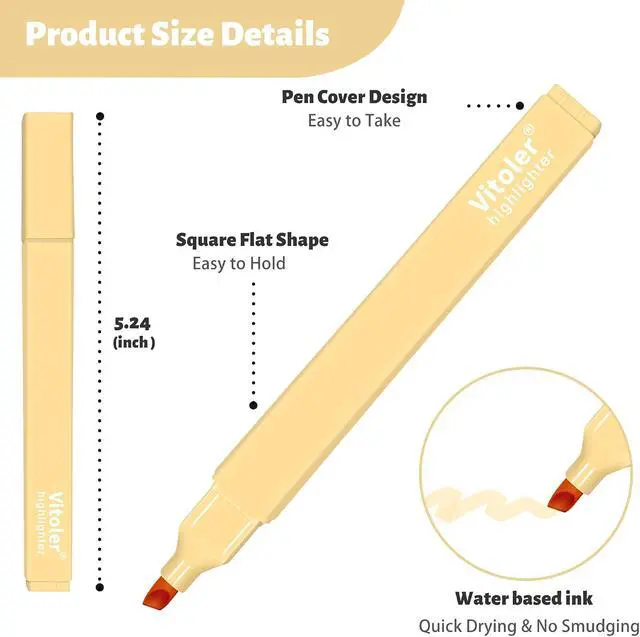 Alt view image 2 of 7 - Piochoo Highlighters,20Pcs Highlighters Assorted Colors,Chisel Tip Bible Pens,Pastel Markers for Journaling Planner Notes Graduation Gifts