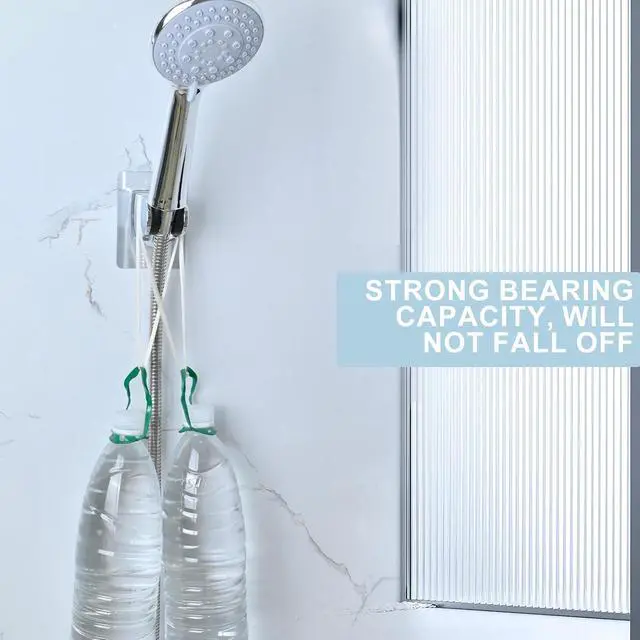 Alt view image 4 of 6 - Shower Head Holder, Strong Adhesive and Waterproof Shower Head Holder Wall Mount, Adjustable Handheld Shower Head Holder, No Drilling and Use Conveniently