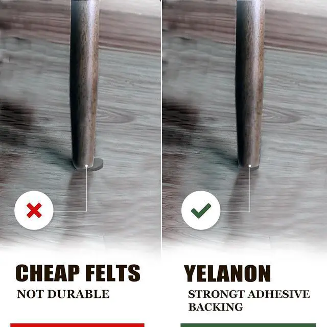 Alt view image 4 of 6 - Yelanon Non Slip Furniture Pads 56 Pcs 1" & 2" for Hardwood Floors | Rubber feet grip furniture legs to stop sliding. Easy peel-and-stick, no tools. Protects floors from scuffs.
