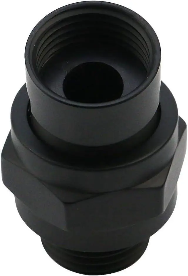 Alt view image 3 of 7 - Matte Black Shower Head Swivel Ball Adapter | 360° Brass Chrome, Adjustable, G1/2 Universal Shower Arm