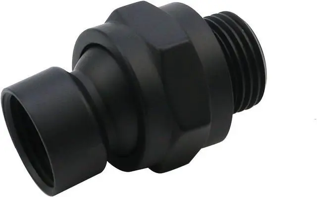 Alt view image 4 of 7 - Matte Black Shower Head Swivel Ball Adapter | 360° Brass Chrome, Adjustable, G1/2 Universal Shower Arm