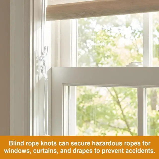Alt view image 4 of 7 - Blind Accessories Hooks, 4 Pcs Cord Cleats for Blinds, Window Blind Cord Holder with Screws Plastic Shade String Holder Blinds Accessories Hooks for Window Curtains Sun Shades Ropes