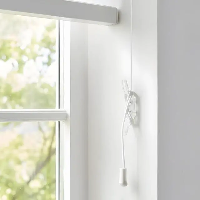 Alt view image 6 of 7 - Blind Accessories Hooks, 4 Pcs Cord Cleats for Blinds, Window Blind Cord Holder with Screws Plastic Shade String Holder Blinds Accessories Hooks for Window Curtains Sun Shades Ropes