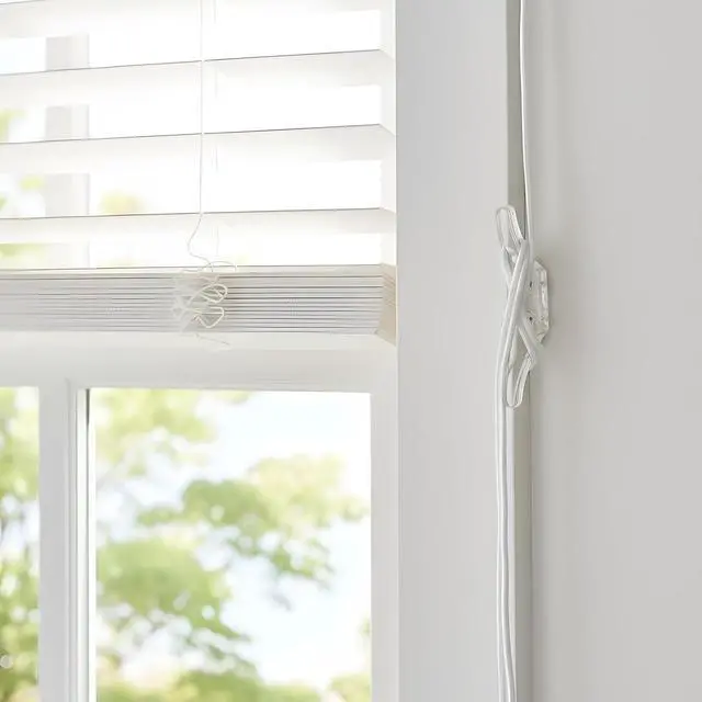 Alt view image 7 of 7 - Blind Accessories Hooks, 4 Pcs Cord Cleats for Blinds, Window Blind Cord Holder with Screws Plastic Shade String Holder Blinds Accessories Hooks for Window Curtains Sun Shades Ropes