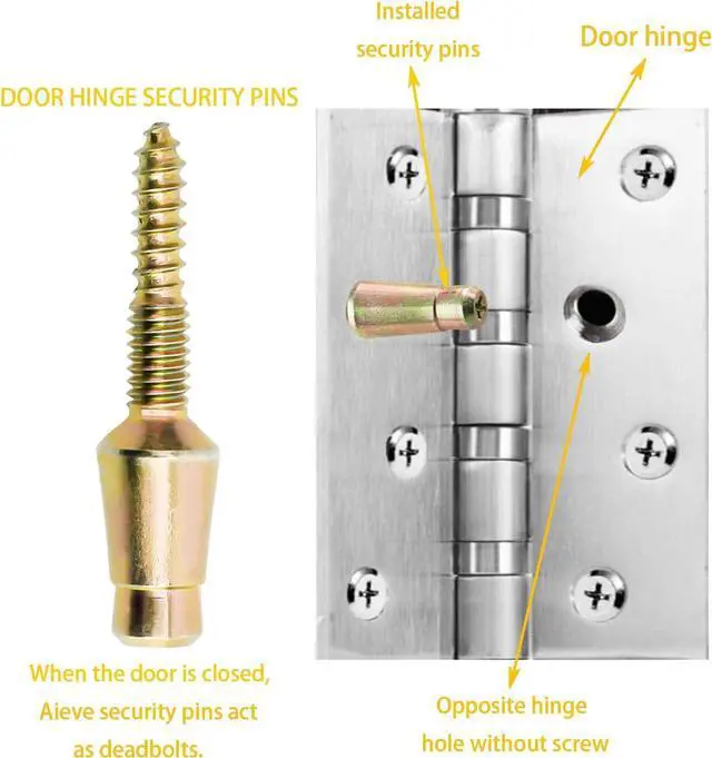Alt view image 4 of 7 - Door Hinge Security Screws,Door Hinge Security Pins -10 Pack