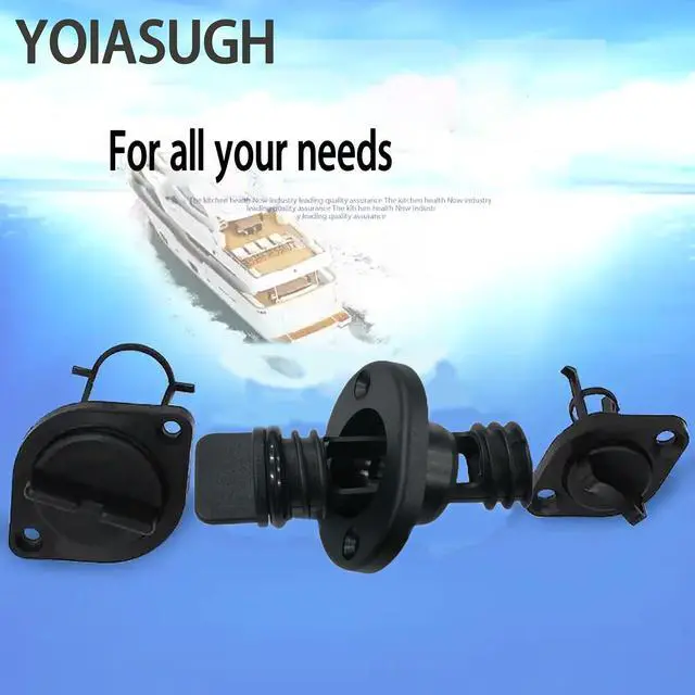 Alt view image 5 of 5 - Screw Type Marine Transom Drain Plug with 1-inch Rubber O-Ring for Skeeter Boats Kayaks-Black