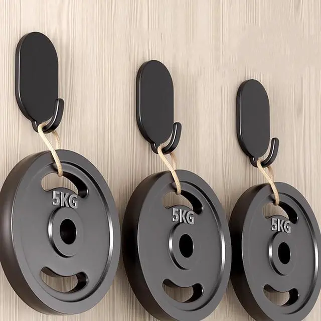 Alt view image 6 of 6 - Sticky Adhesive Hooks 10 Pack Stainless Steel Stick Hooks for Hanging Towel Coat Bath Robe Key Loofah Metal Utility Hook for Kitchen Bathroom Shower