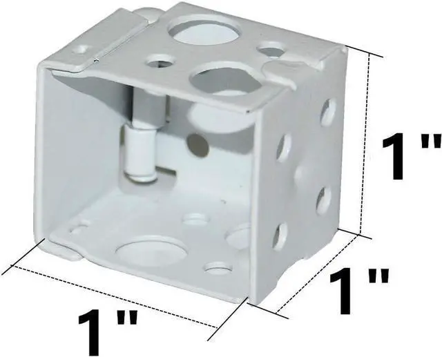Alt view image 2 of 6 - Cutelec Box Mounting Bracket 1set for 1" Mini Blinds White Color Window Blinds Headrail with 1"x1" Size