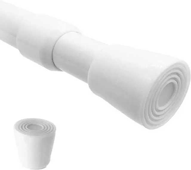 Main image of AIJIEGUANG Spring Tension Curtain Rods 28-43in Spring Load Adjustable Expandables Heavy Duty Steel Small Short Tension Curtain Rod for Windows,Kitchen,Doorway,Bathroom,Cupboard Bars