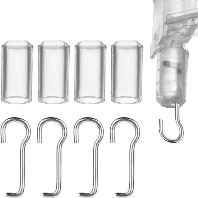 Main image of Blind Wand Hook Tip Replacement, 4 Set Mini Blinds-Wand Replacement with Hook Horizontal Wand Wire and Sleeve Collar for Horizontal Blind Repair Parts with 1 in Square Headrails for Window Opener