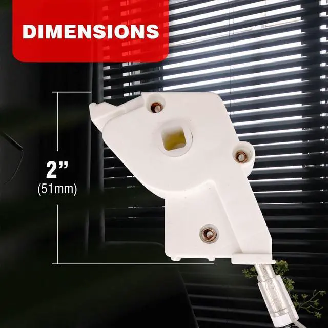 Alt view image 3 of 7 - Amazing Drapery Hardware High Profile 2" Plastic Wand Tilter for Horizontal Blinds 2ct - Square Rod Compatible, Durable Control Mechanism