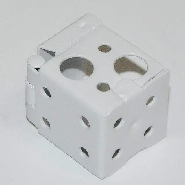 Alt view image 5 of 6 - Cutelec Box Mounting Bracket 1set for 1" Mini Blinds White Color Window Blinds Headrail with 1"x1" Size