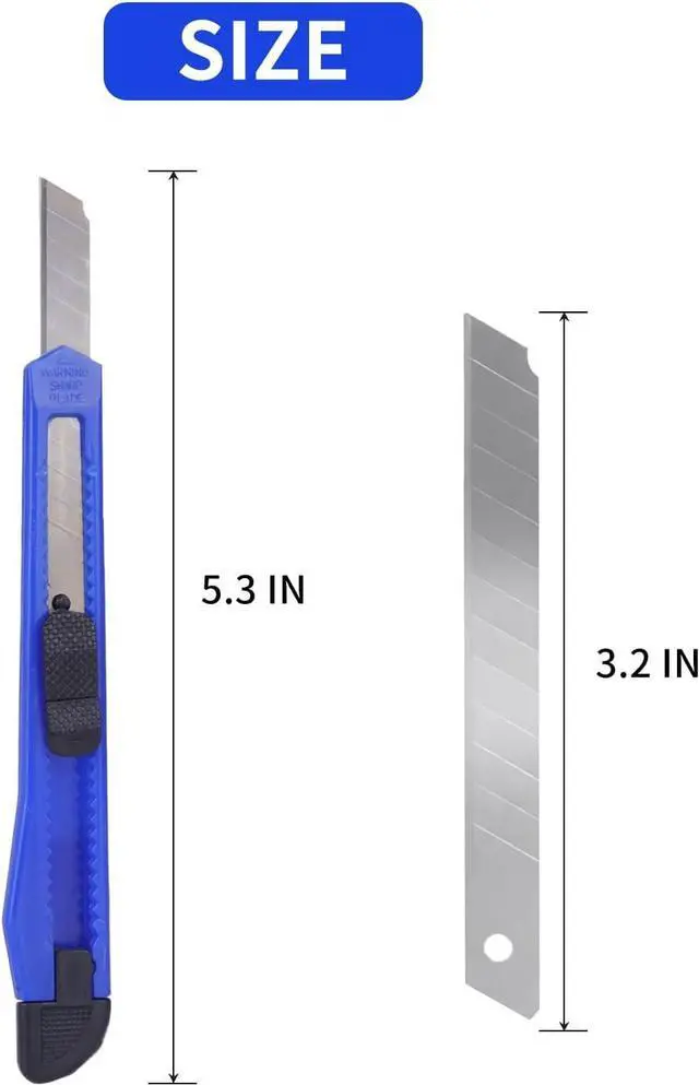 Alt view image 2 of 6 - 4 Pack Box Cutter Utility Knife, Mini Box Cutters Retractable Opener, Professional Razor Blade Knives, Small Snap Off Paper Knife by Untrytb