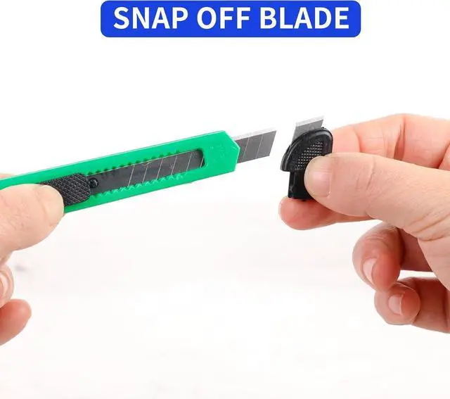 Alt view image 3 of 6 - 4 Pack Box Cutter Utility Knife, Mini Box Cutters Retractable Opener, Professional Razor Blade Knives, Small Snap Off Paper Knife by Untrytb