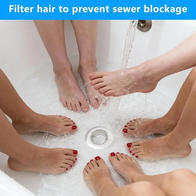 Alt view image 6 of 7 - 2PCS Sink Drain Strainer Set, 4.5 Inch Outer Diameter | Stainless Steel Ktchen Sink Strainer, Sink Drain Cover Filter Food Catcher Basket,Prevent Clogs and Keep Drains Clear