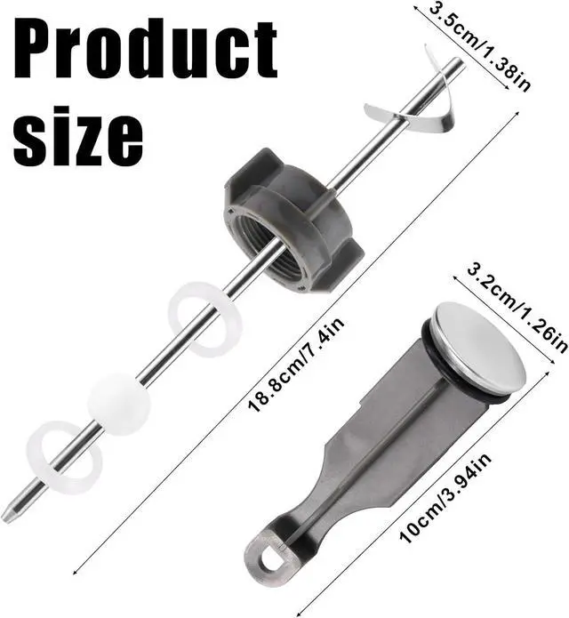 Alt view image 2 of 7 - 2pcs Sink Drain Parts, Pop-Up Stopper & Pivot Rod for Price Pfister | Sink Drain Repair Kit for Popular Band, Bathroom Replacement