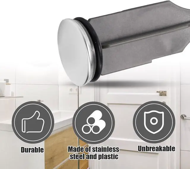 Alt view image 4 of 7 - 2pcs Sink Drain Parts, Pop-Up Stopper & Pivot Rod for Price Pfister | Sink Drain Repair Kit for Popular Band, Bathroom Replacement