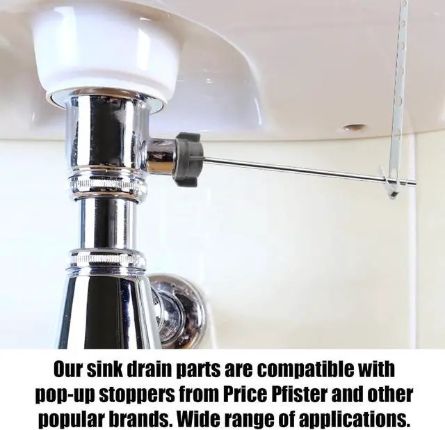 Alt view image 7 of 7 - 2pcs Sink Drain Parts, Pop-Up Stopper & Pivot Rod for Price Pfister | Sink Drain Repair Kit for Popular Band, Bathroom Replacement