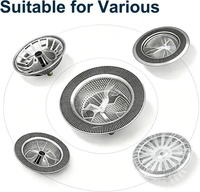 Alt view image 6 of 7 - Sink Drain Strainer 300 PCS | Fine Mesh Disposable Drain Covers for Kitchen Sink and Bathroom, for Sourdough Coffee Grounds and Hair Clog Protection