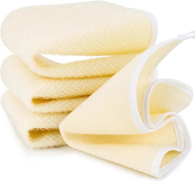 Main image of MAQIHAN Exfoliating Washcloth - 4 Pack Loofah Wash Cloth for Body and Face | Body Scrubber Wash Cloths for Showering, Exfoliating Shower Towel for Women and Men, Double-sided Bath Towel, 8 x 10 Inch