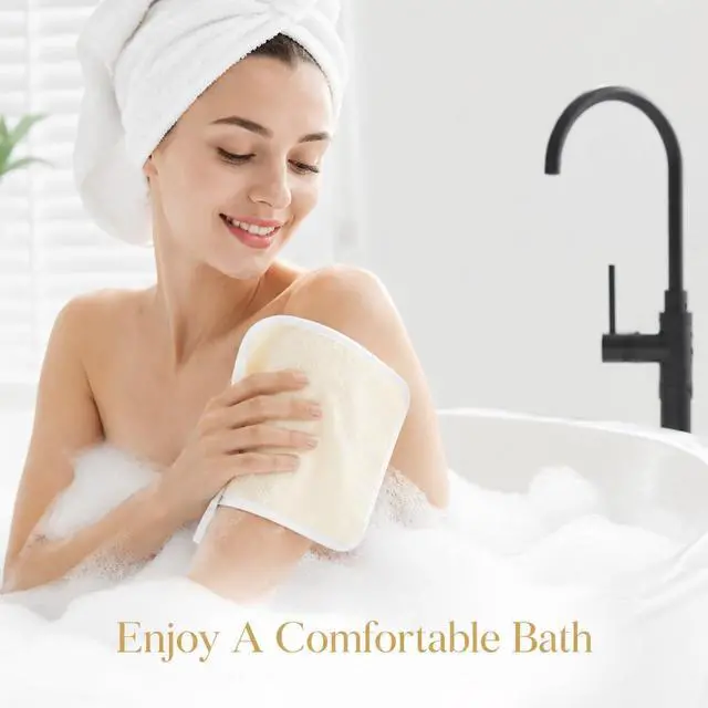 Alt view image 3 of 7 - MAQIHAN Exfoliating Washcloth - 4 Pack Loofah Wash Cloth for Body and Face | Body Scrubber Wash Cloths for Showering, Exfoliating Shower Towel for Women and Men, Double-sided Bath Towel, 8 x 10 Inch