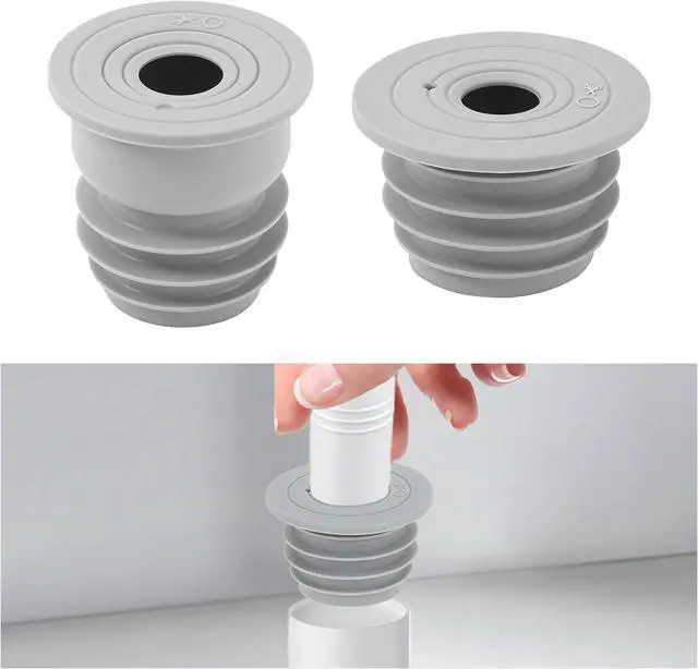 Main image of 2 Pcs Washer Drain Hose Seal, Washing Machine Pipe Plug | Silicone Cover for Kitchen, Bath, Washing