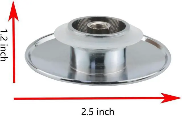 Alt view image 2 of 5 - 66mm Basin Waste Easy Pop Up Bathroom Sink Push Button Click Clack Plug Sink Drain Plug Stopper Bathtub Sink Waste Plug Cap for Washbasin Kitchen Bathroom