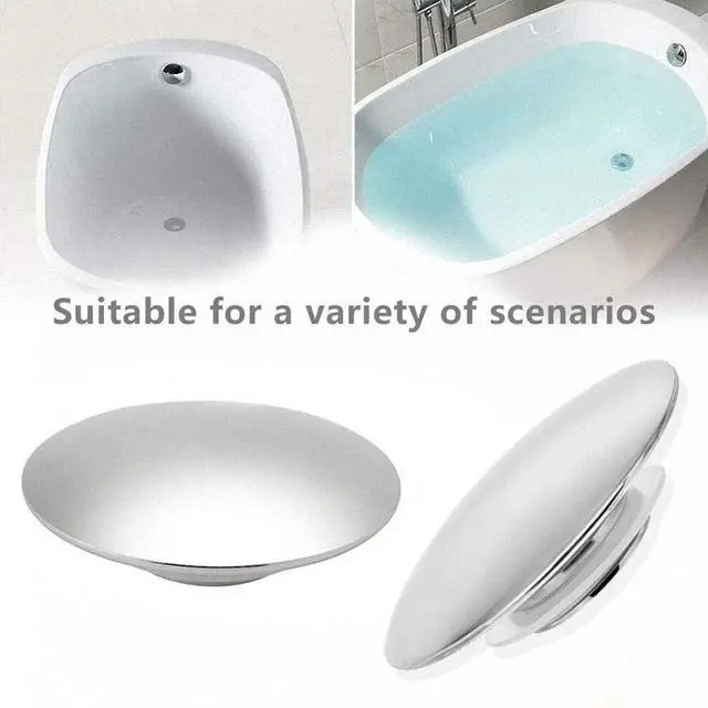 Alt view image 5 of 5 - 66mm Basin Waste Easy Pop Up Bathroom Sink Push Button Click Clack Plug Sink Drain Plug Stopper Bathtub Sink Waste Plug Cap for Washbasin Kitchen Bathroom