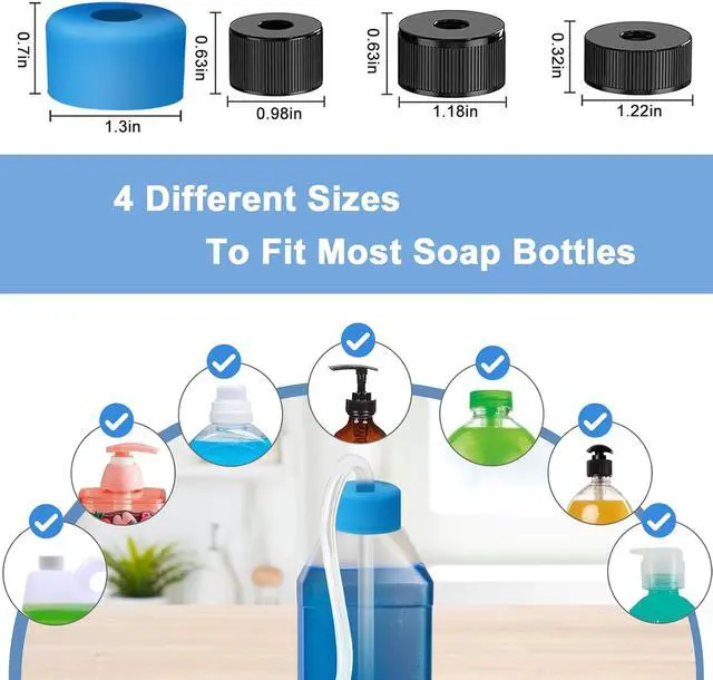 Alt view image 4 of 6 - Sink Soap Dispenser Extension Tube Kit with Upgraded Check Valve, Premium 47" Under Counter Soap Dispenser Tube for Kitchen Sink, Powerful Suction, No More Refilling Tiny Bottle