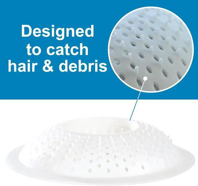 Alt view image 2 of 7 - Evriholder Hairstopper 1pk, Plastic Drain Protector for Bathtubs & Showers, Pack of 1