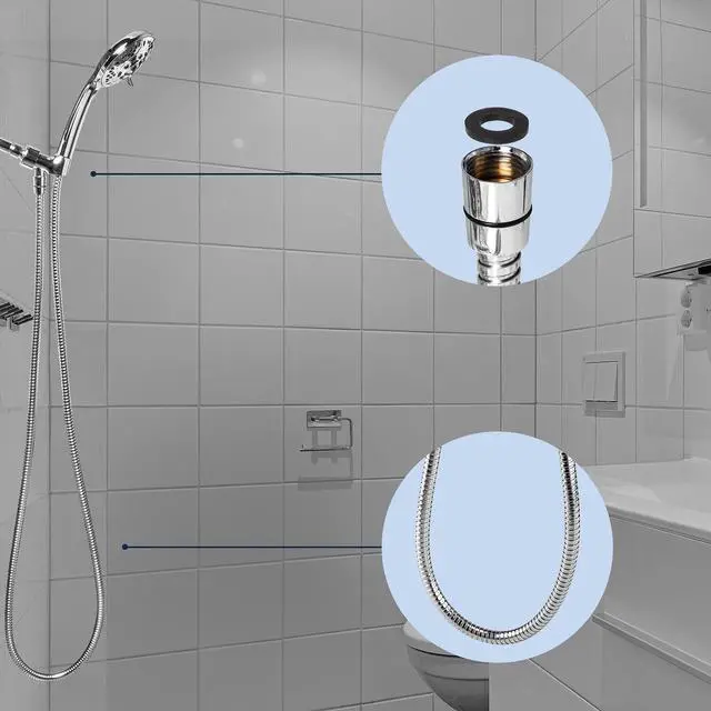 Alt view image 7 of 7 - Eisinly 79 Inches Shower Hose with Brass Insert and Nut, Chrome | Stainless Steel Shower Hose, Extra Long, Ultra-Flexible Anti-Kink Design, Tight seal, Simple Installation