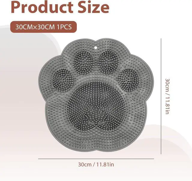 Alt view image 2 of 6 - Shower Foot Scrubber Mat, 11.8" Silicone Cleaner with Strong Suction Cups | Exfoliating Feet Washer with Storage Hook Strong Grip, Easy Rinse, Spa-Like Foot Care for Home Use, Durable & Hygienic