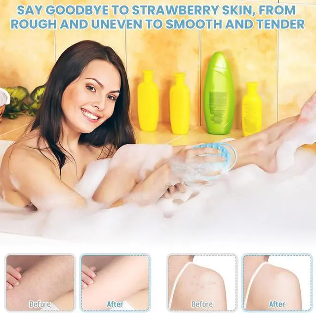 Alt view image 4 of 7 - 2PCS Silicone Body Scrubber, Blue & Green | Premium Silicone Loofah for Women Men and Kids, Gentle Exfoliating Shower Bath Scrubber for All Kinds of Skin