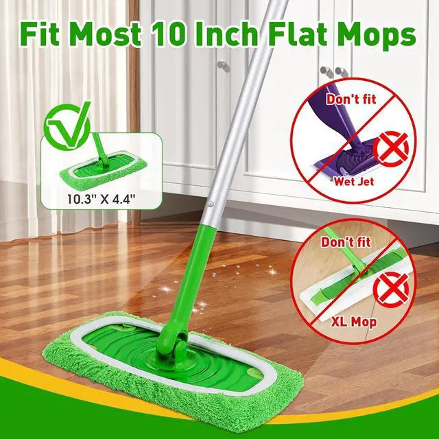 Alt view image 2 of 7 - 12Pcs Reusable Microfiber Mop Pads Compatible with Sweeper Mops,Dry Sweeping Cloths & Wet Mopping Pads Refills,Washable Mop Pads for Floor Cleaning
