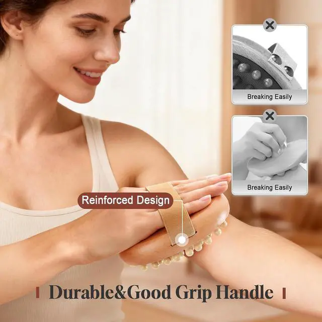 Alt view image 6 of 7 - 2 Pcs Meridian Brush, Wood Therapy Massage Tools with Essential Oil | Handheld Natural Meridian Massage Brush for Belly Fat Cellulite Massage Tool for Legs Arms Back Office Workers Stress Relieve